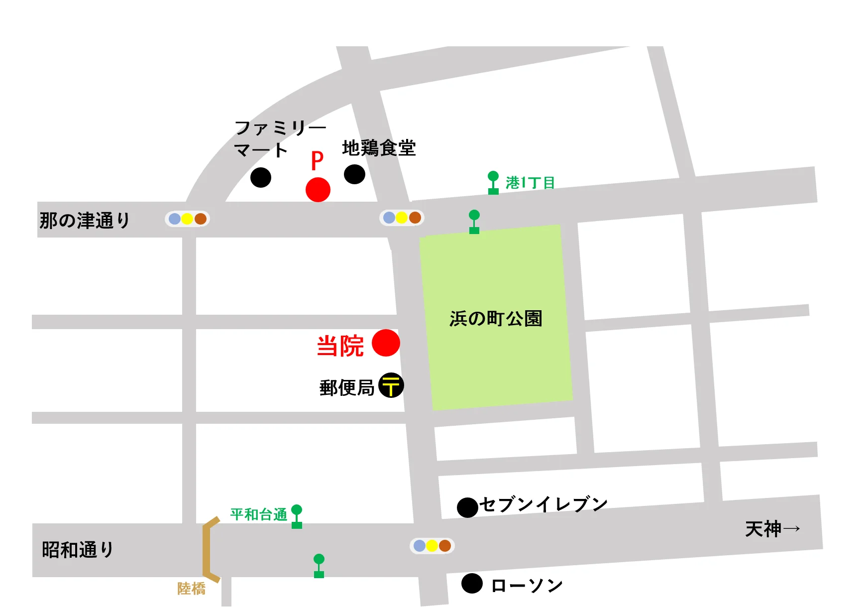 アクセス／駐車場のご案内 | みなとおおほり動物病院｜福岡市中央区｜土曜日曜、祝日も診療